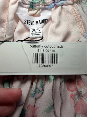 Steve Madden NWT Cadi Butterfly Floral Chiffon Whimsical Fairy Cutout Dress XS thumbnail 6