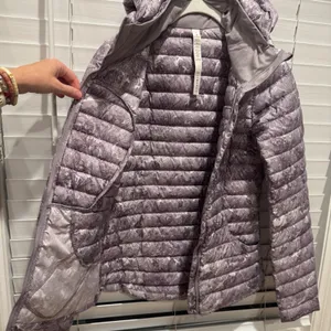 Lululemon Pack It Down Again Jacket Hooded Puffer 700‎ Down Lilac Purple Size 2 thumbnail 7