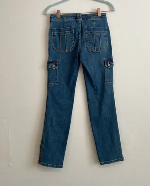 Anthropologie Pilcro Boot Cut Cargo Pocket Jeans thumbnail 5