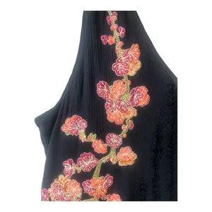 Maeve Lola dress by Anthropologie black with embroidery sz Medium thumbnail 5