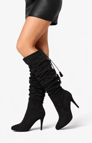 Thalia Sodi Brisa Knee High Slouchy Tassel Boots Size 9 thumbnail 1