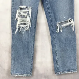 Abercrombie Fitch Womens Jeans 25 Distressed Boyfriend Mid Rise Raw Hem‎ Edgy thumbnail 3