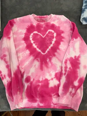 Urban Outfitters Renewal Remade Heart Tie-Dye Sweatshirt thumbnail 1
