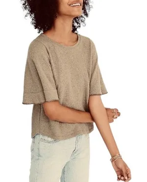 Madewell Texture & Thread Flutter-Sleeve Top Size M thumbnail 1