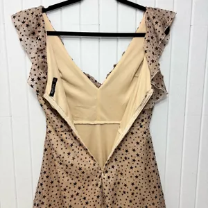 Nasty Gal Cream Mini Sundress with stars Sleeveless Scoop Neck size‎ 4 thumbnail 6