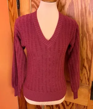 Vintage 70s v neck sweater thumbnail 3