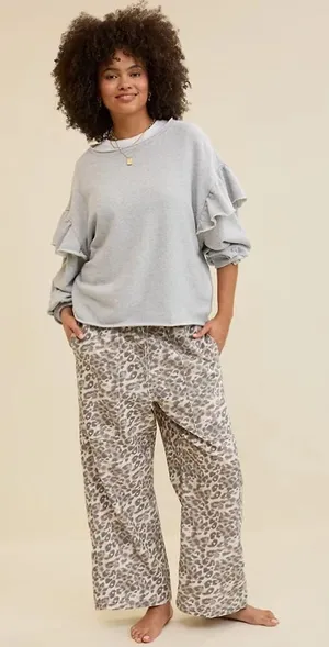 Aerie Ruffle Sleeve Sweatshirt Medium Heather Gray Size XS‎ thumbnail 1