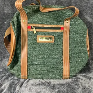 Oscar de la Renta small duffle green tweed thumbnail 1