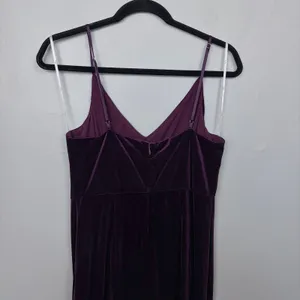 Lulus‎ Velvet Tulip Hem Maxi Dress Purple Romantic Evening Cocktail Size Large thumbnail 7