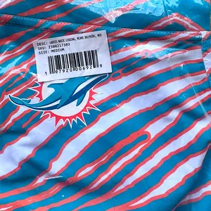 NWT NFL Miami Dolphins Zebra Print Leggings - M thumbnail 2