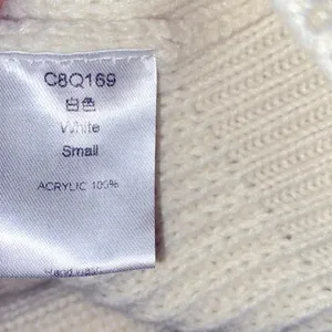 TURTLENECK ivory color cable knit sweater size small oversized thumbnail 4
