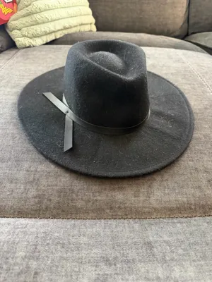 Boho Black Felt Wide Brim Cowgirl Hat  thumbnail 3