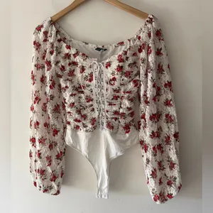 Windsor Lace and Love Floral‎ Corset Tie Up Bodysuit thumbnail 2