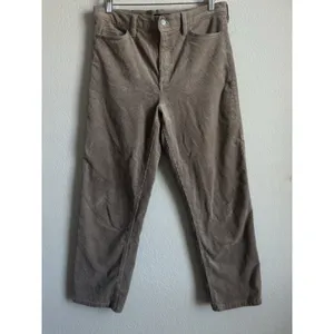 Banana Republic Women's High‎ Rise Straight Leg Tan Corduroy Pants Size 30 thumbnail 4