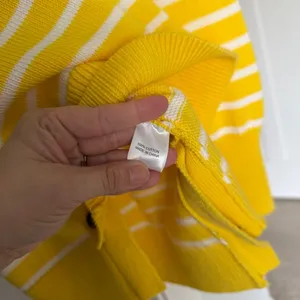 Tuckernuck Bar Harbor Yellow and‎ White Striped Sweater Buttons Crewneck thumbnail 3