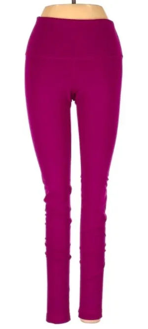 Raspberry Yoga Pants with Waistband Pocket thumbnail 1