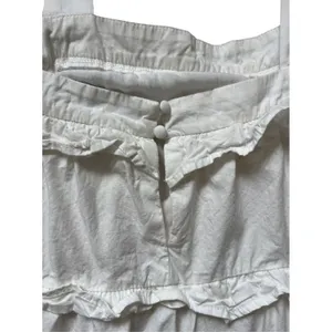 Fab’rik Callie Tiered Midi Dress White Beachy Vacation Size Small thumbnail 7