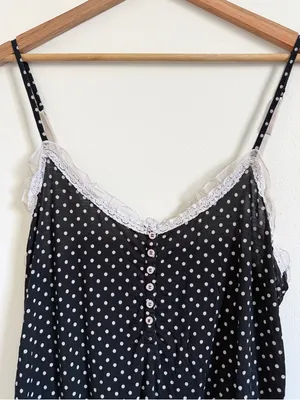 Victoria’s Secret Polka Dot Romper Size Medium Pajama PJ Lounge Y2K Modal comfy thumbnail 4