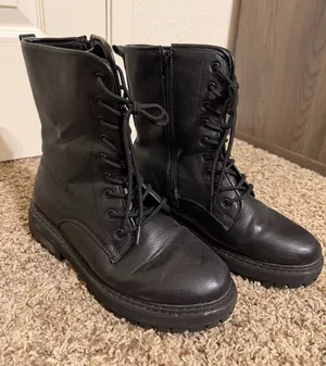 Lace up boots Black Size 8.5 thumbnail 1