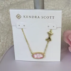 Kendra Scott x LoveShackFancy Bow Gold Elisa Necklace thumbnail 1