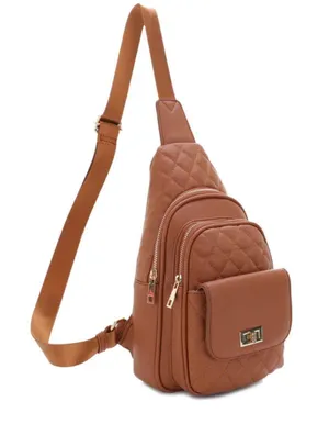 SG SUGU Emma Diamond Quilted Triple Compartment Crossbody Sling Bag thumbnail 1