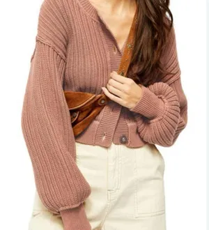 Free People ALL YOURS Cardigan in Mocha never worn thumbnail 2