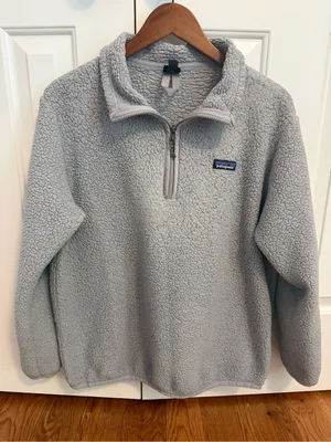Patagonia Los Gatos Fleece 1/4 zip Pullover Salt Gray size Large thumbnail 1