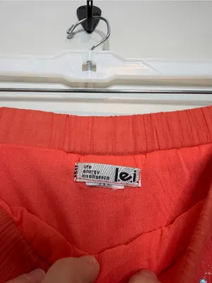 Vintage LEI Orange Sequin Embroidered Tiered Maxi Skirt Y2K Boho Festival M thumbnail 2