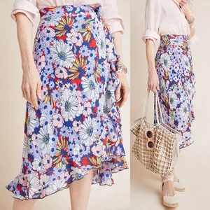 Anthropologie Maeve Sybil Wrap Skirt thumbnail 2
