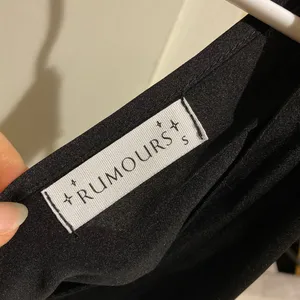 RUMOURS v neck Elegant Black Sleeveless midi Dress thumbnail 4