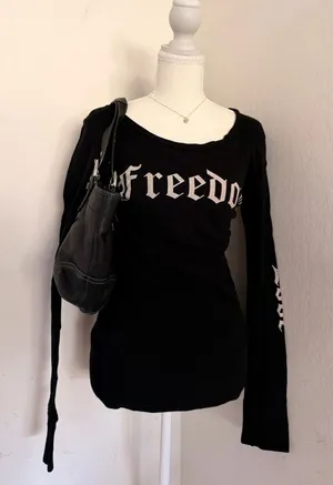 Freedom Black Long Sleeve Tee Size M thumbnail 1