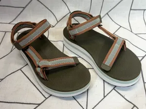 Teva Midform Universal Sandals Size 8 Green Mesh Platform Strappy‎ 1102451 READ thumbnail 1