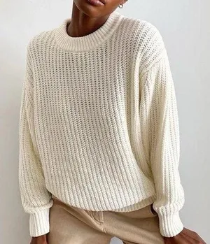 Wilfred Cream Essential Chenille Crewneck sweater size small thumbnail 1