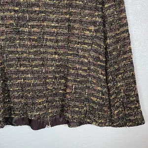 LAFAYETTE 148 Women 6 Brown Tweed Zip Up Blazer Suit Jacket Business Career thumbnail 6
