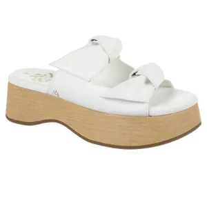 Sam & Libby Indie White Platform Sandals Chunky 90s Y2K Wood Wedge 6 thumbnail 2