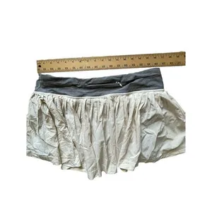 Lululemon Pleat to Street Skort White‎ Grey tennis skirt pleated Size 10 thumbnail 4