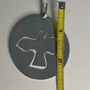 Vintage Tiffany & Co. Round Sterling Silver 925 Dove Pendant Lightweight RARE thumbnail 5