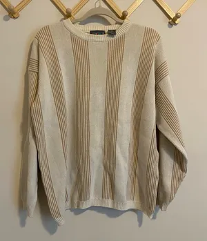 Paris Sport Club Vintage Striped Sweater size Medium thumbnail 1