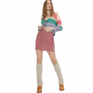 Free People Vegan Suede‎ Modern Femme Mini Skirt in Pressed Pink Flowers Size 4 thumbnail 2