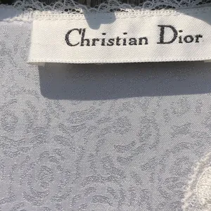 Vintage Christian Dior Lingerie Robe Light Blue Lace Small thumbnail 3