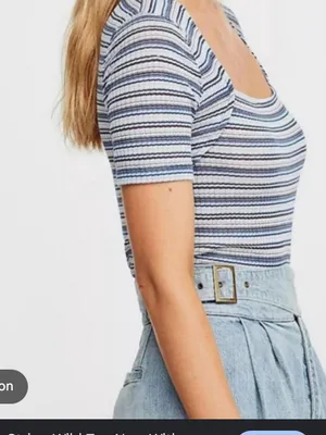 Free people Striped Square-Neck XS thumbnail 5