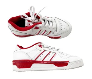 adidas Originals Rivalry Low Leather Sneaker Unisex Red White Size Women’s 6.5 thumbnail 3