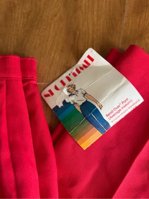 Vintage Levi’s Womenswear Red High Waist Trousers Deadstock 70s Pants thumbnail 11