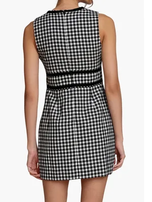 NWT Avec Les Filles Women's Black Bow Tweed Dress SZ-4 thumbnail 9