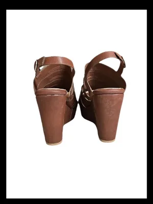 Torrid Shoes Platform Wedge Heels Sandals Size 9.5 Brown NEW thumbnail 5