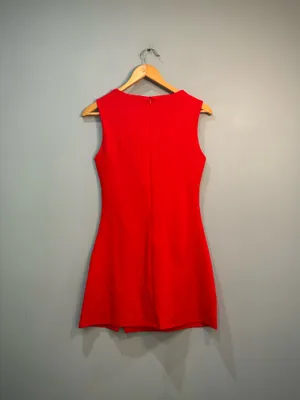 Red Unbranded Square Neck Mini Dress Size L EUC thumbnail 4