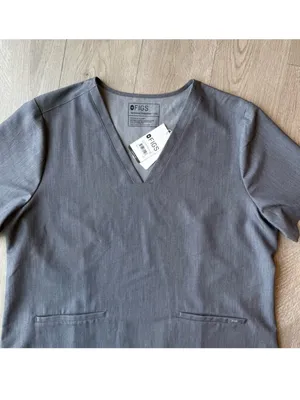 NWT Figs Casma Three Pocket Scrub Top Graphite Size XXL PO# 1327 thumbnail 4