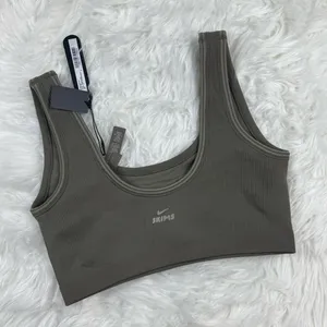 Nike Skims Ribbed Seamless Scoop Bra Dusty Oakmoss Dune Size Small thumbnail 6