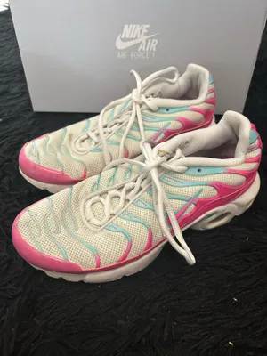 NIKE air max plus GS multicolored lace up shoes sneakers women’s 8.5=7Y preowned thumbnail 7
