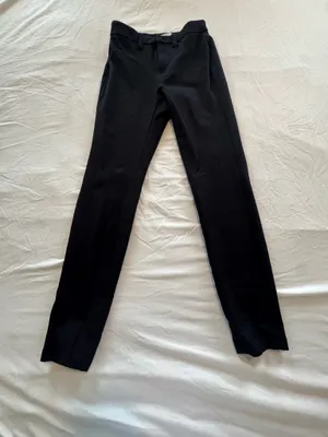 LC Lauren Conrad Black high-wasted straight-leg work pants thumbnail 2